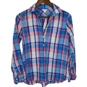 J Crew Plaid Pullover Size XS